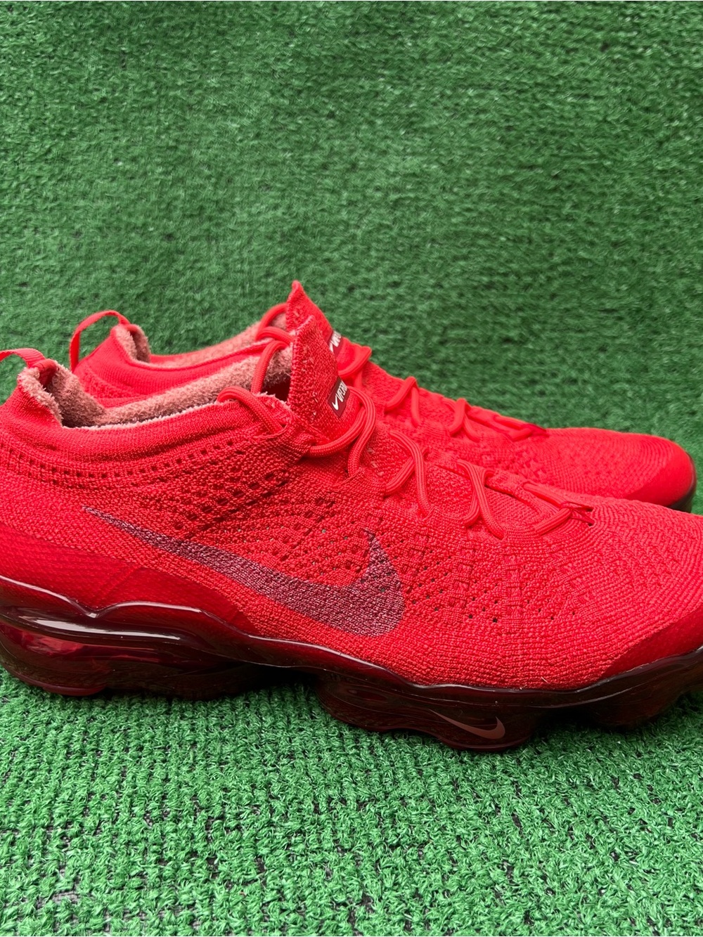 Nike Air VaporMax 2023 Flyknit triple red Men’s size 11.5 used no original box